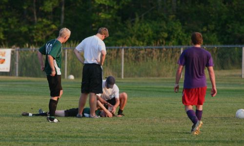 Athlete hurt on the field